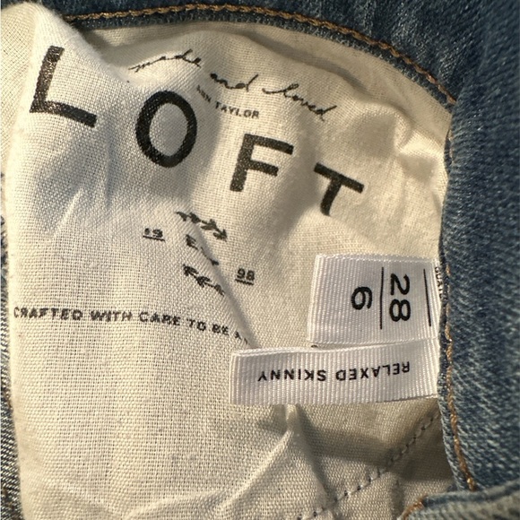 Ann Taylor Loft Skinny‎ Relaxed Blue Sz 6/28 Excellent - Picture 4 of 4